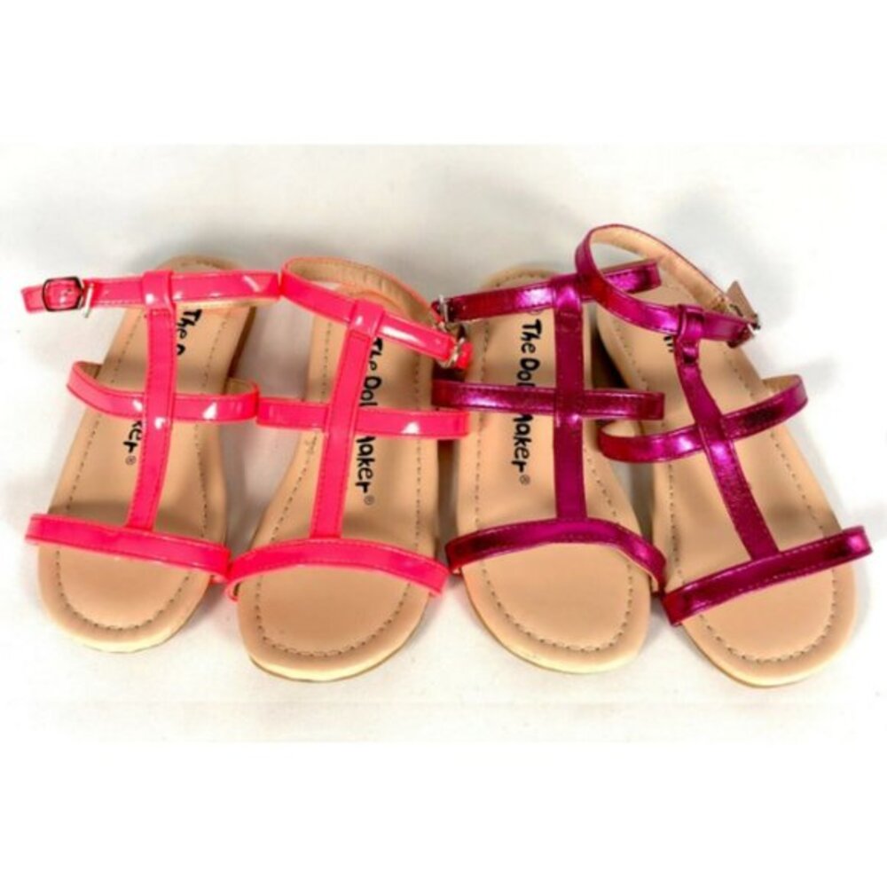 The Doll Maker‎ Toddler Girls Gladiator Sandals Lot 2 Size 10 Pink Purple New